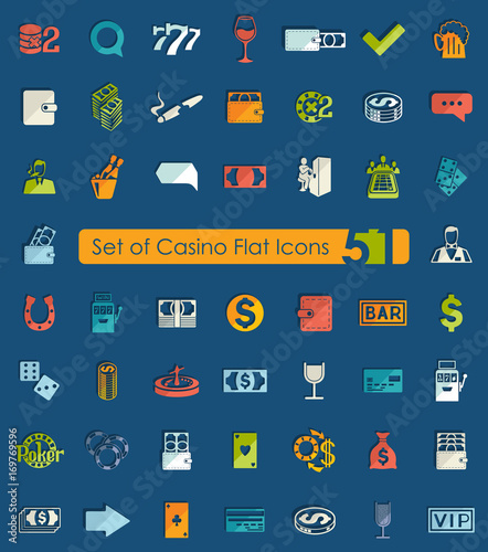 Set of casino icons