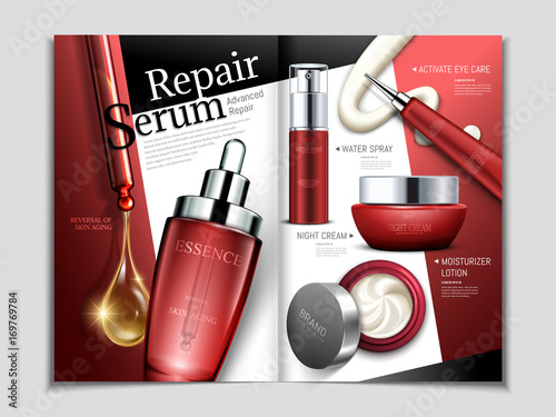 Skin care magazine template