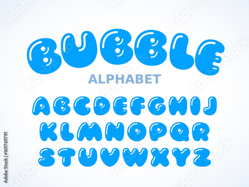 Vector bubble alphabet
