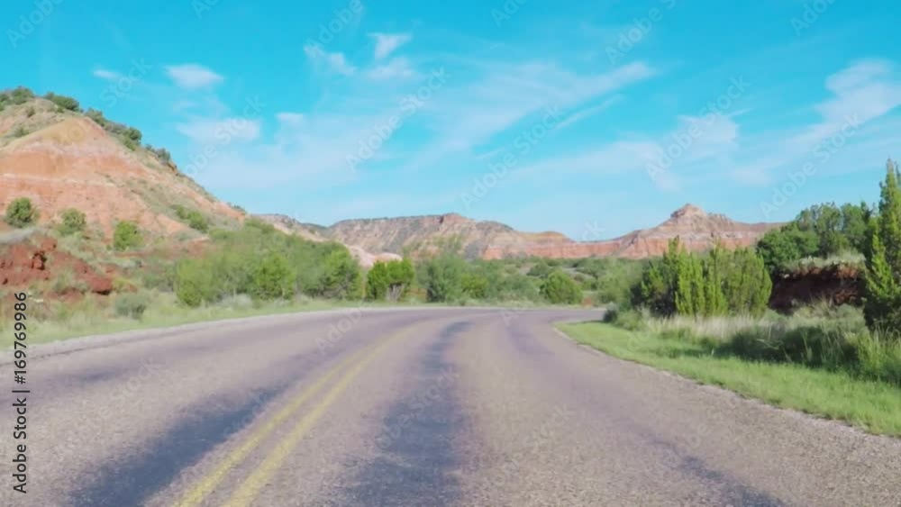 August, 2017. Driving through second largest canyon in North America. POV. point view of canyon landscape in the morning. Scenic view from car. August, 2017. Driving through second largest canyon in North America. POV. point view of canyon landscape in the morning. Scenic view from car.