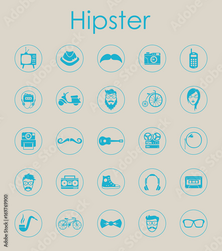 Set of hipster simple icons