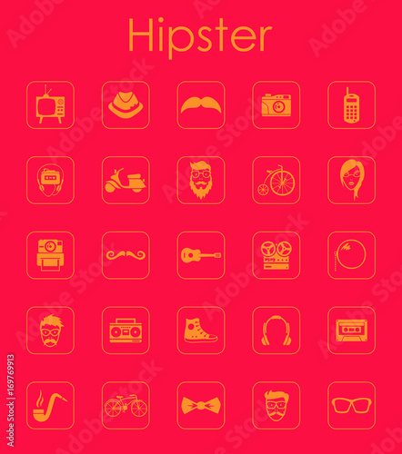 Set of hipster simple icons