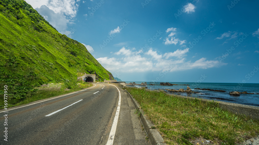 Street Tunnel And Sea Scenery