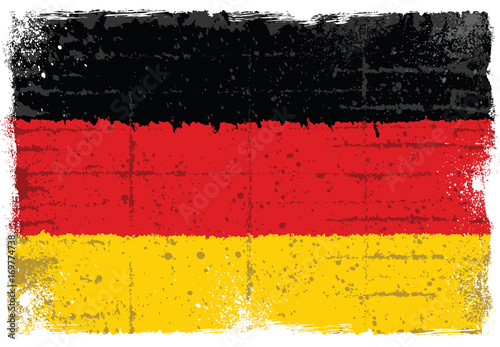Grunge elements with flag of Germany. 