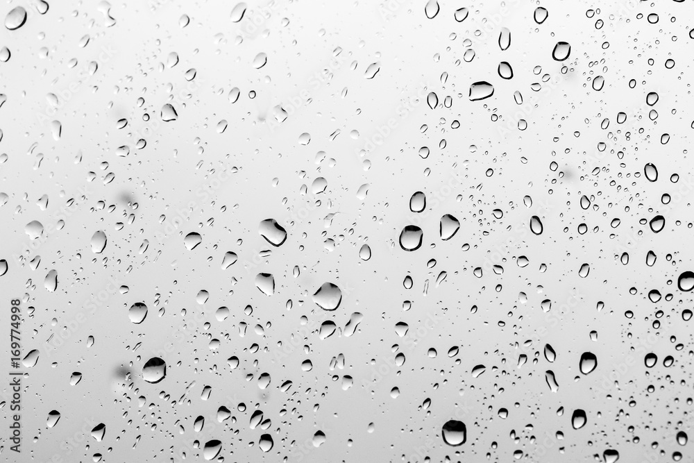 Rain drops on the glass, background Rain drops on the glass, background