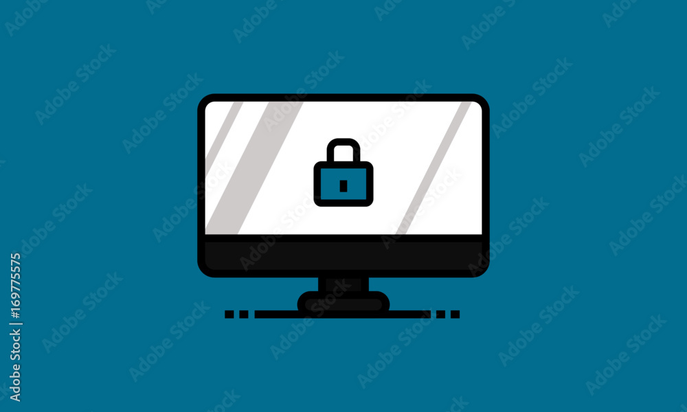 Computer Monitor With Lock on the Screen