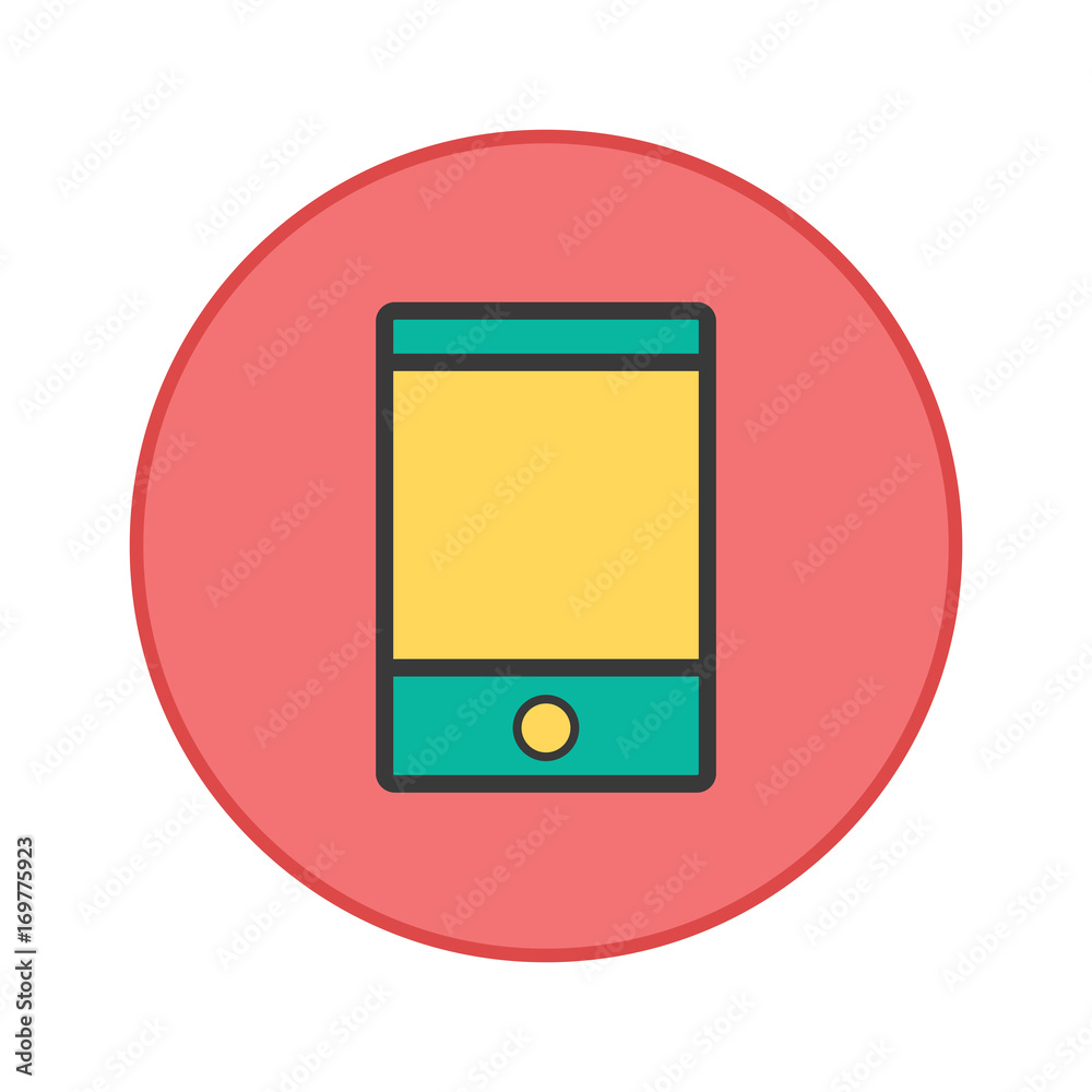 smartphone icon red button