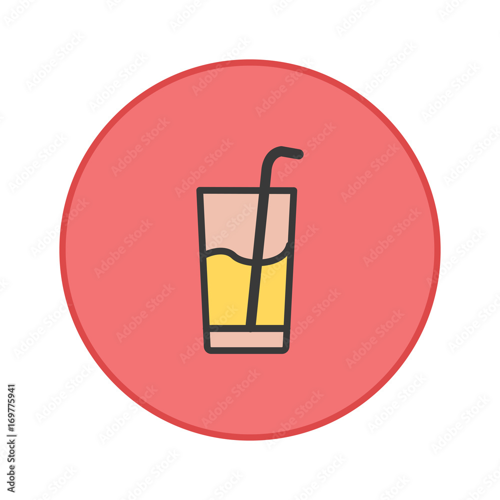 Beverage Icon red button