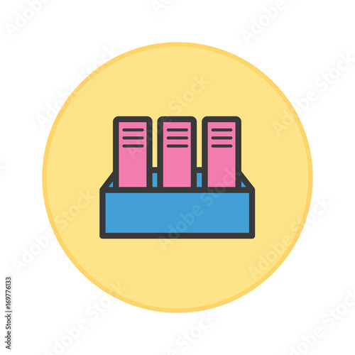 Document file icon yellow button