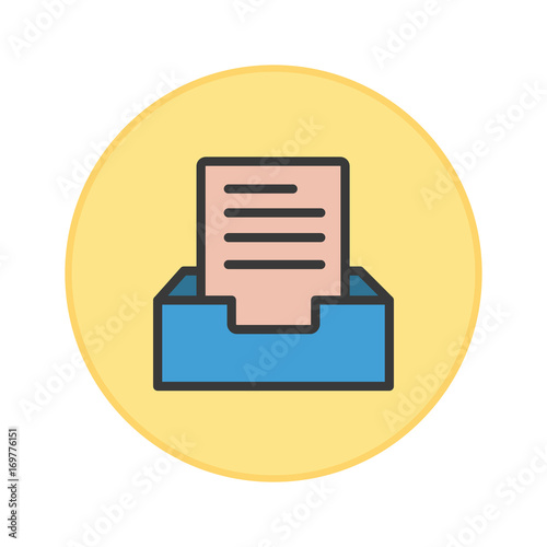 Document file icon yellow button