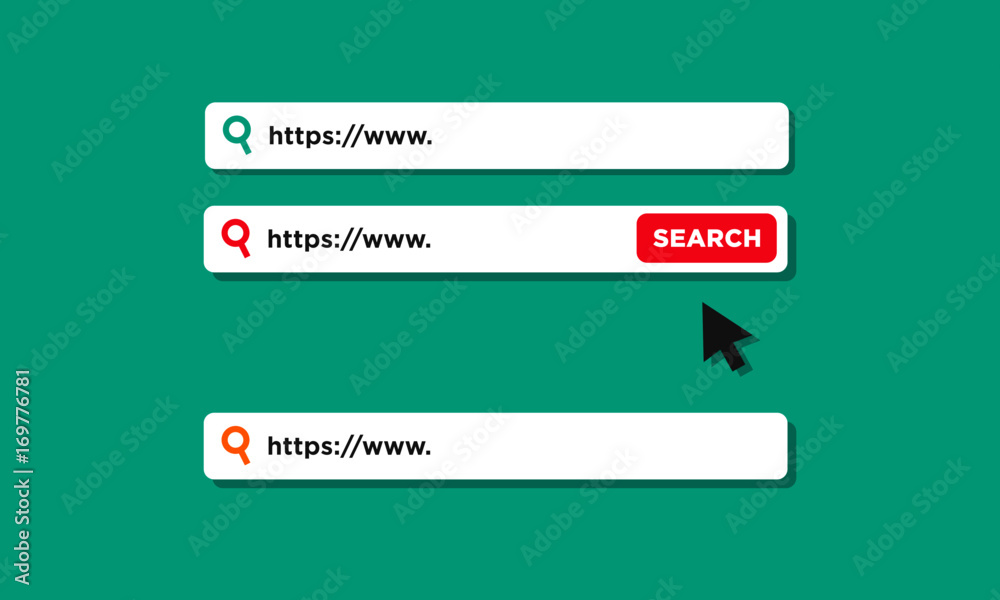 Simple Search Bar UI Design with Mouse Pointer Simple Search Bar UI Design with Mouse Pointer