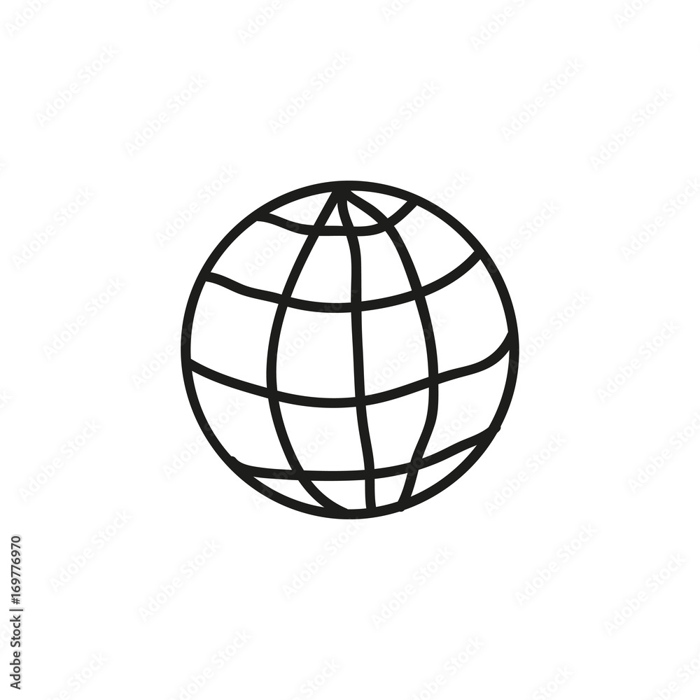 doodle globe icon stock vector design, doodle world vector design doodle globe icon stock vector design, doodle world vector design