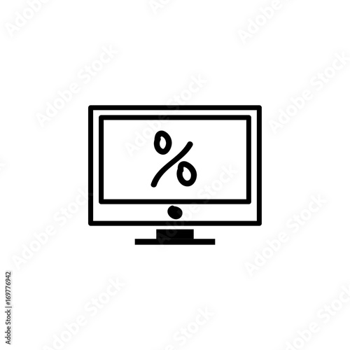 doodle percent symbol on computer desktop