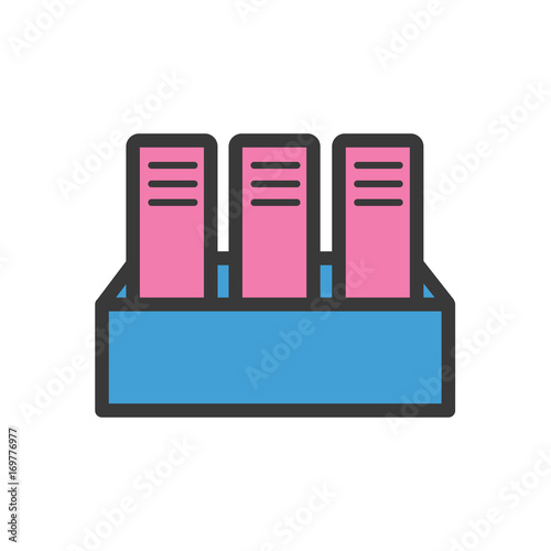 Document file icon cartoon style