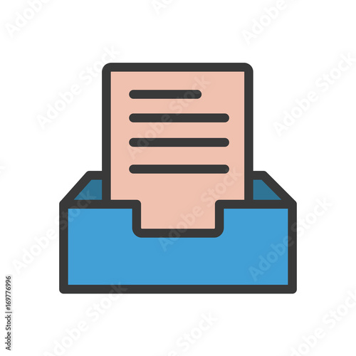 Document file icon cartoon style