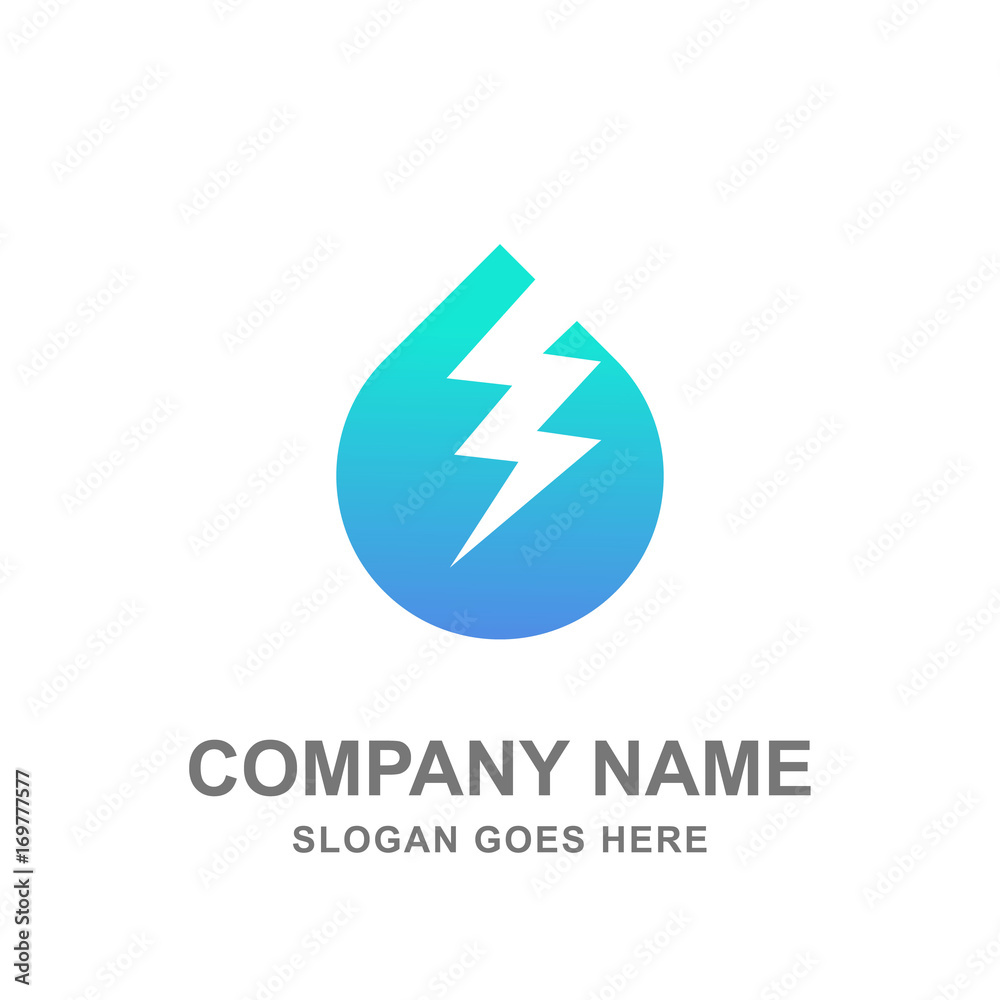 Abstract Water Energy Electricity Power Logo Vector Icon Abstract Water Energy Electricity Power Logo Vector Icon