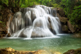 Waterfall Huai Mae Kamin in Srinakarin Dam national park Kanchanaburi Thailand.
