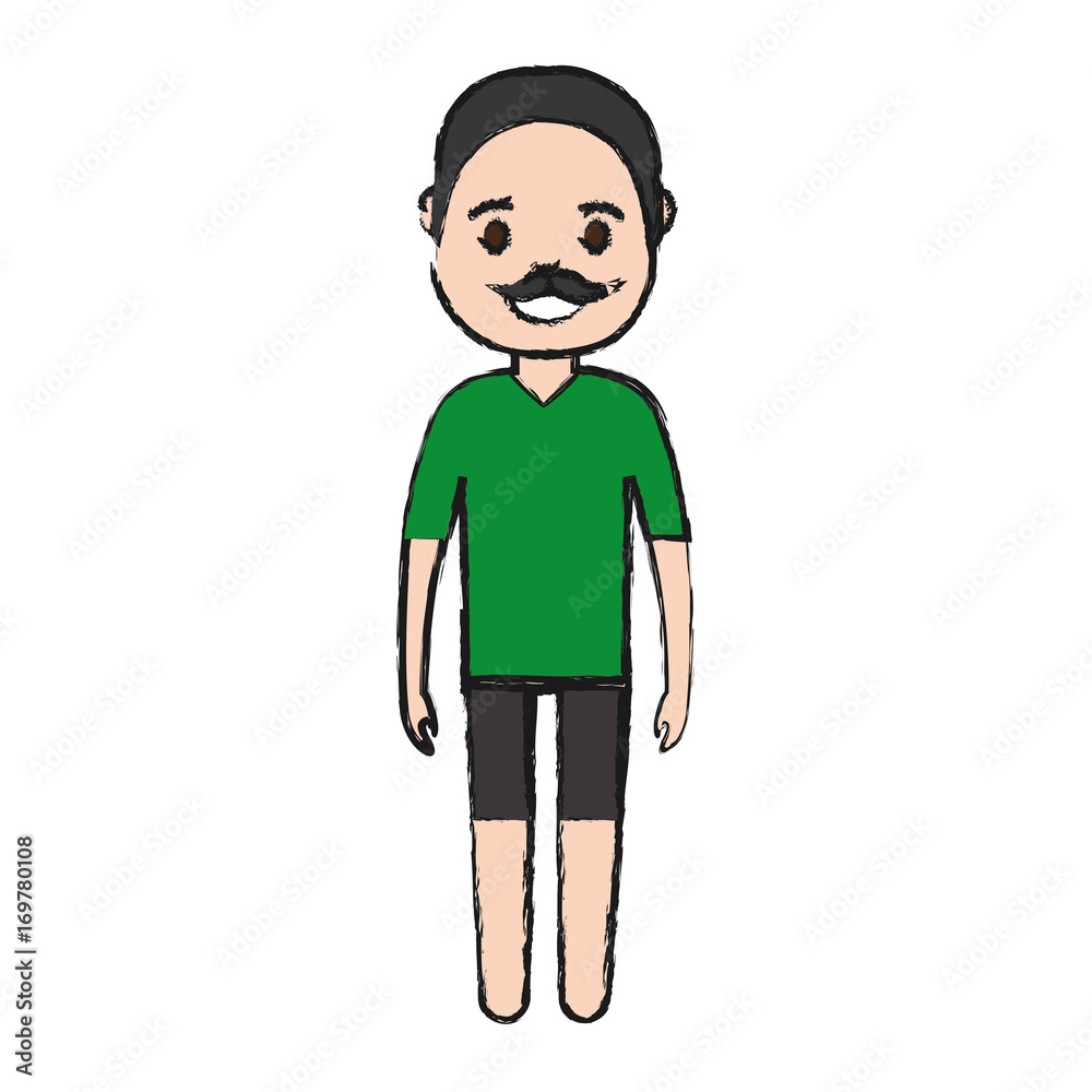 cartoon man standing icon over white background colorful design vector illustration cartoon man standing icon over white background colorful design vector illustration