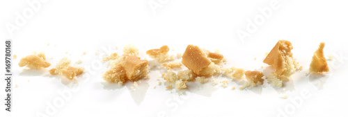 Cookie crumbs macro photo