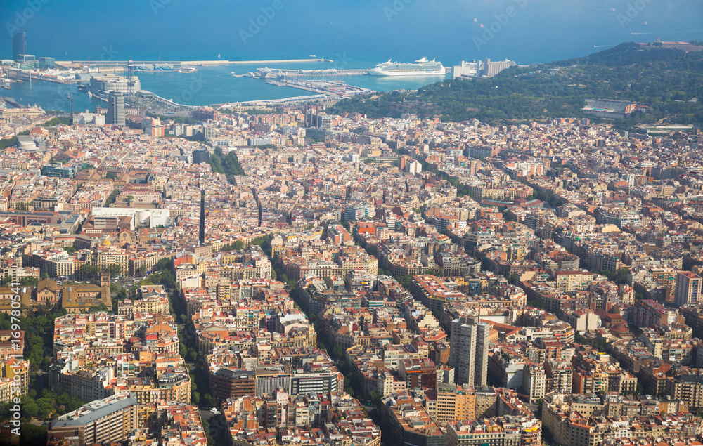 Residential area of Barcelona in Spain