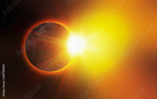 Solar Eclipse "Elements of this image furnished by NASA "