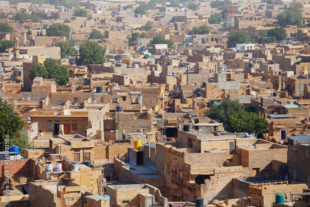Jaisalmer, Rajasthan, India. Ordinary street of the town