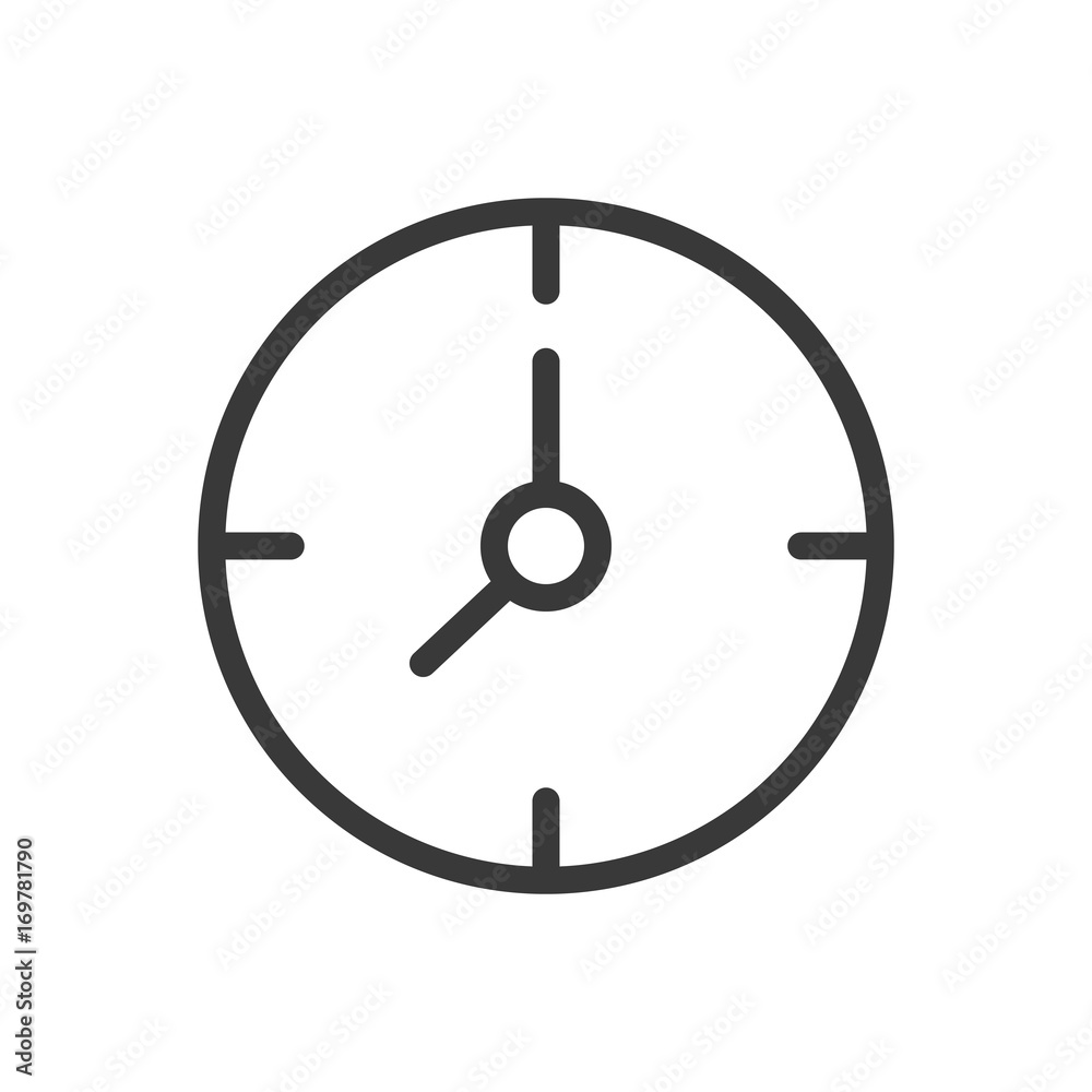 Clock icon design line style Clock icon design line style
