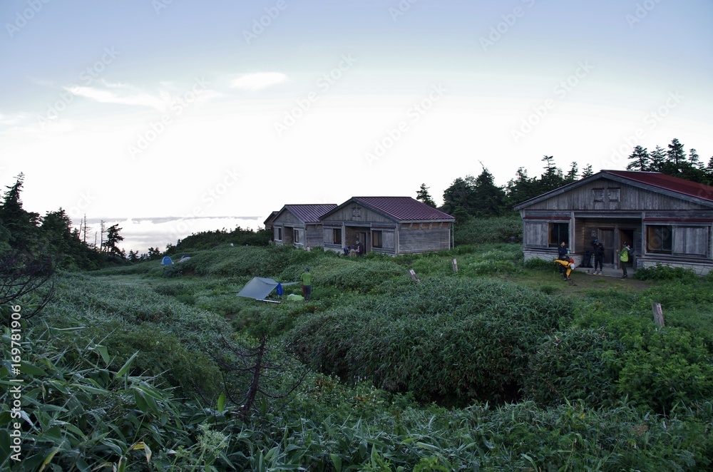 日本の百名山の白山の山小屋