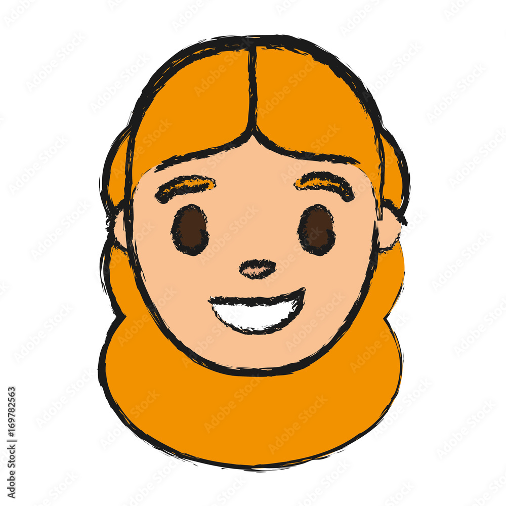 cartoon woman smiling icon over white background colorful design vector illustration cartoon woman smiling icon over white background colorful design vector illustration