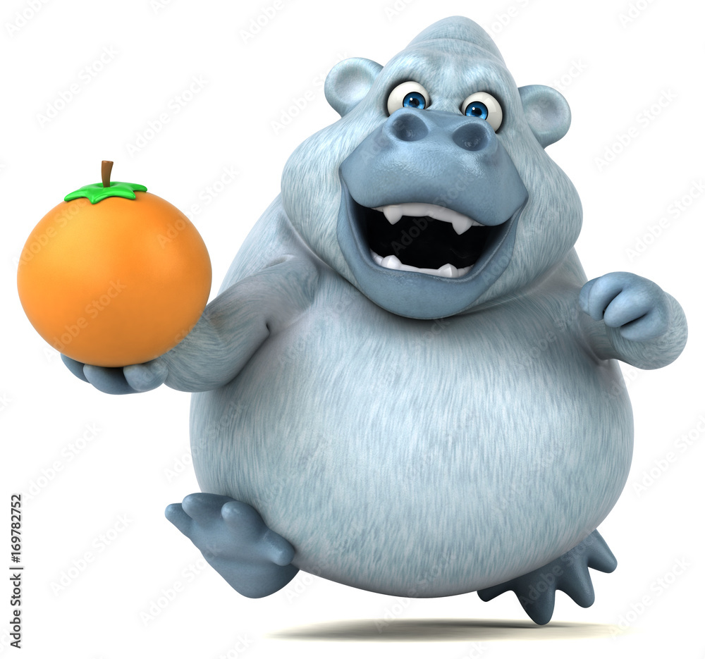 Naklejka premium Fun yeti