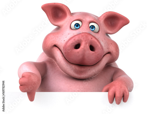 Fun pig - 3D Illustration