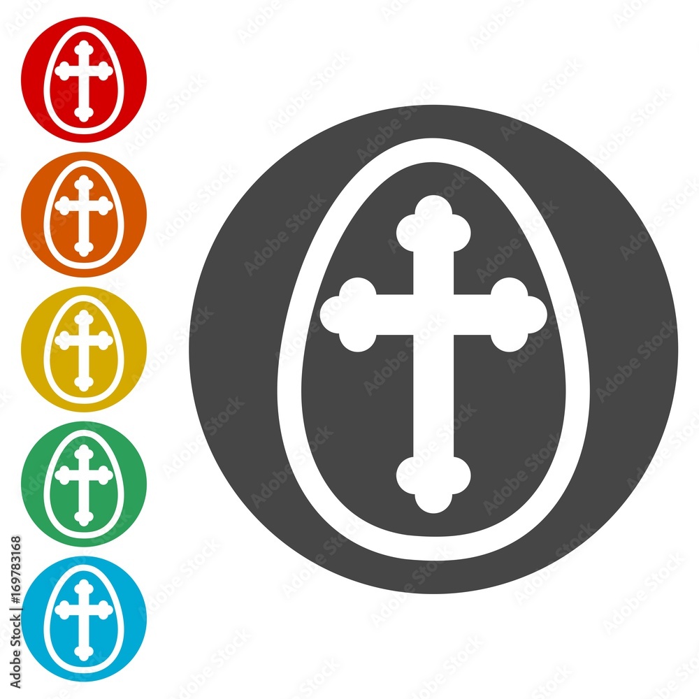 Obraz premium Eggs icons set - Illustration 