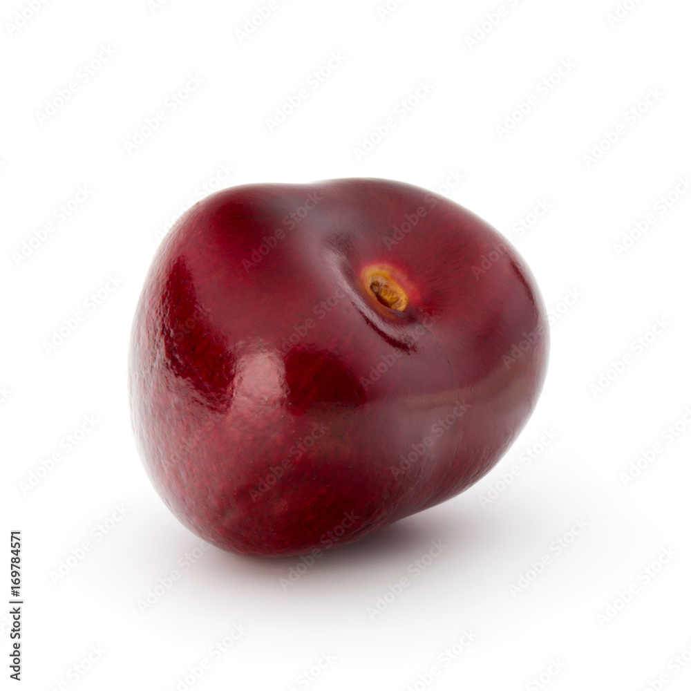 Sweet cherry berry isolated on white background cutout Sweet cherry berry isolated on white background cutout