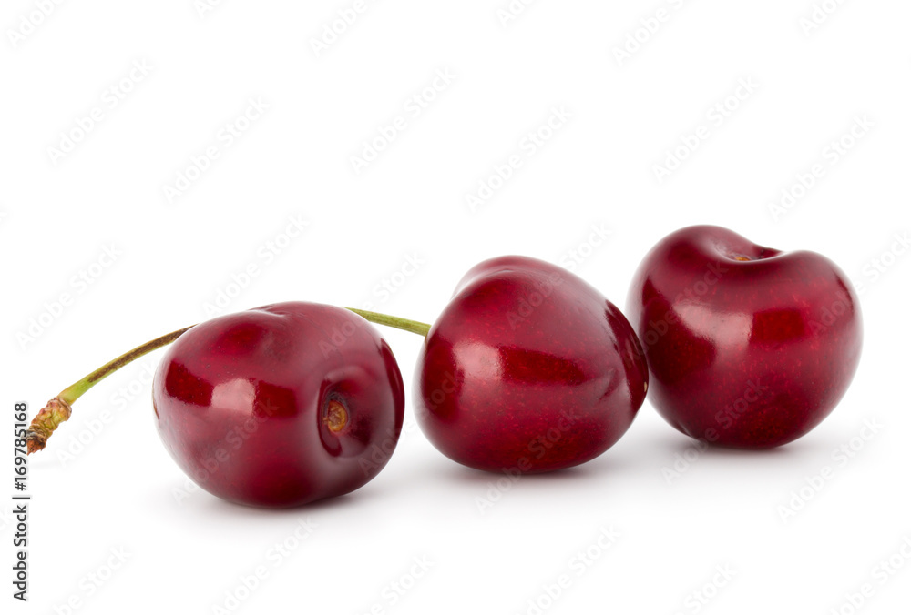 Sweet cherry berries isolated on white background cutout Sweet cherry berries isolated on white background cutout