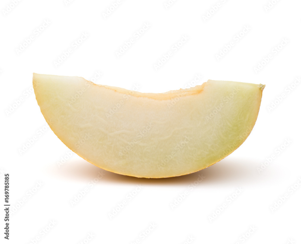 melon slice isolated on white background cutout