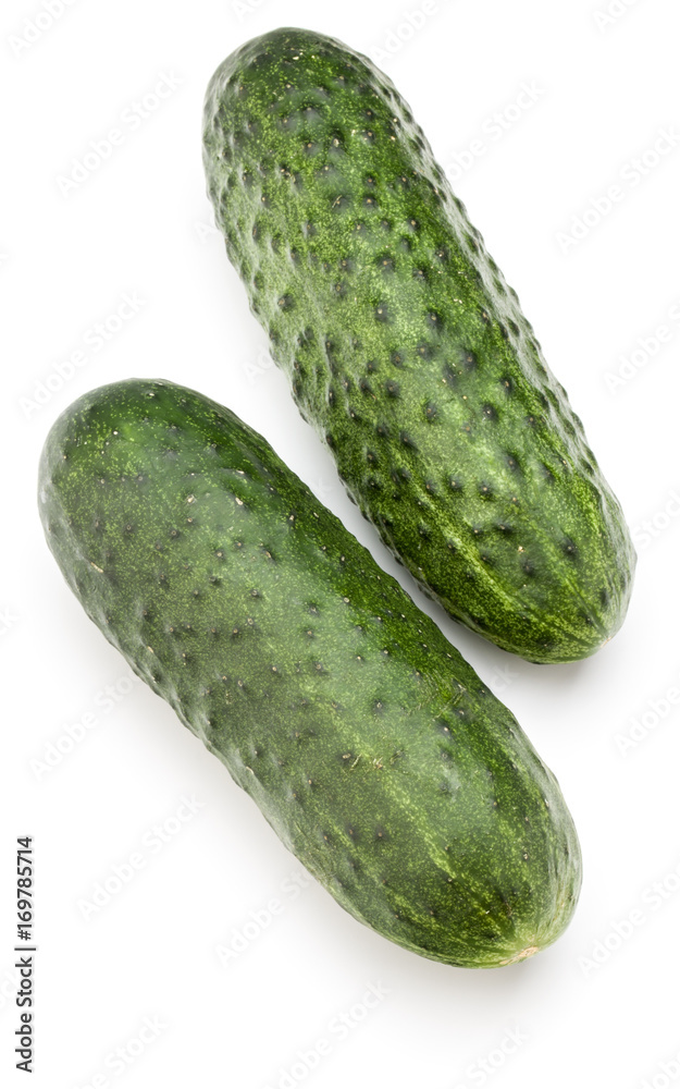 Cucumber vegetable isolated on white background cutout Cucumber vegetable isolated on white background cutout