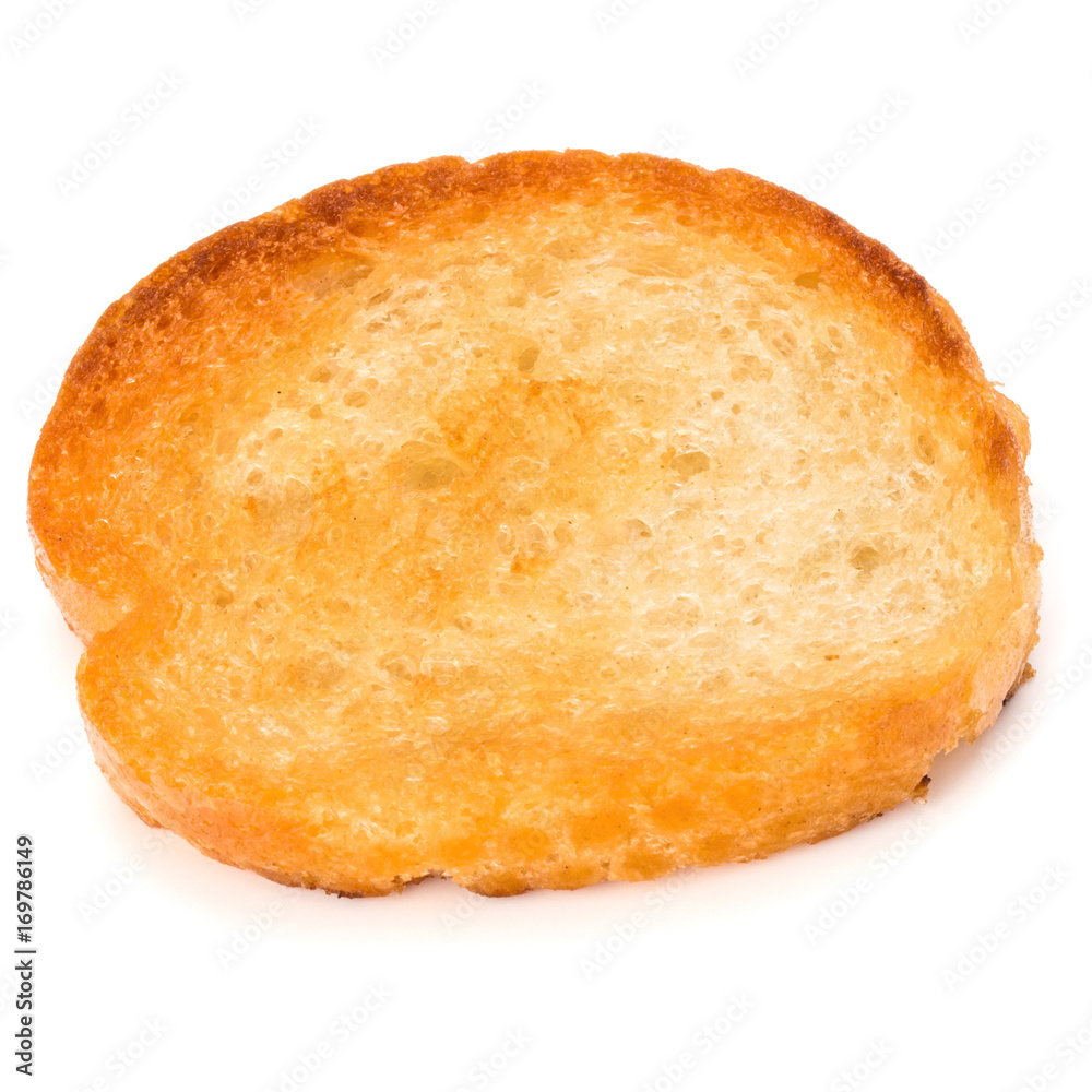Crusty bread toast slice