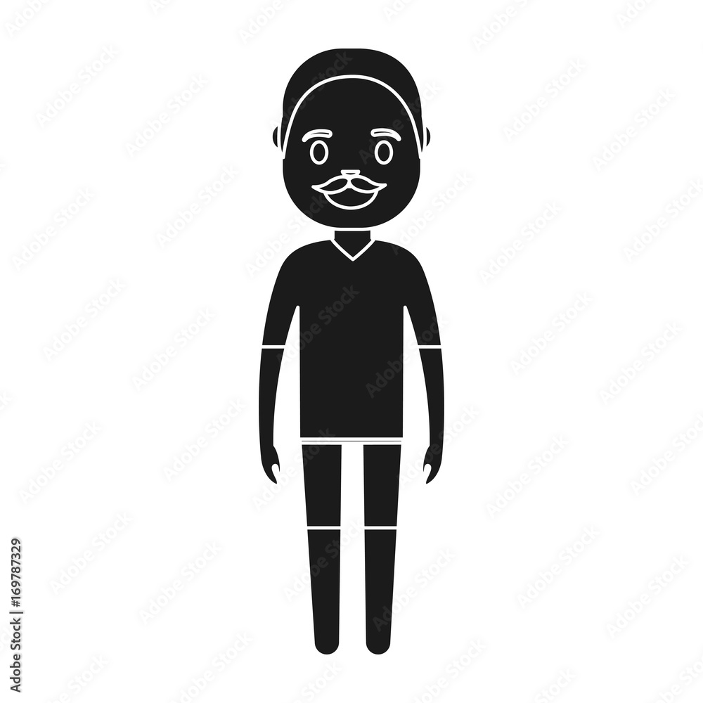 cartoon man standing icon over white background vector illustration cartoon man standing icon over white background vector illustration