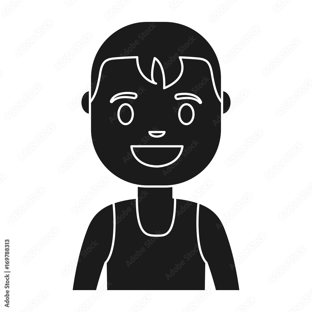 cartoon man smiling icon over white background vector illustration cartoon man smiling icon over white background vector illustration