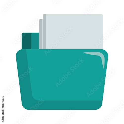 folder icon over white background vector illustration