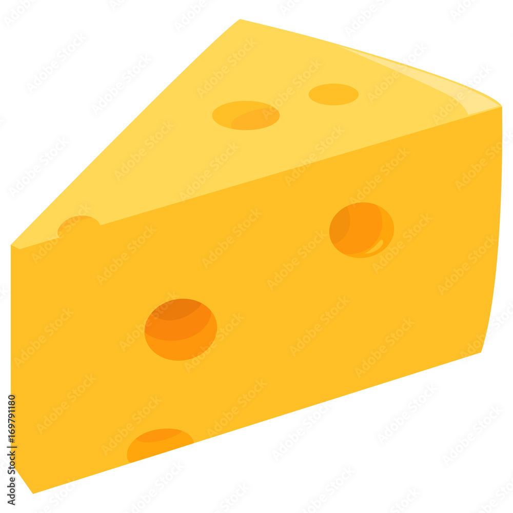 Slice of cheese. Vector illustration Slice of cheese. Vector illustration