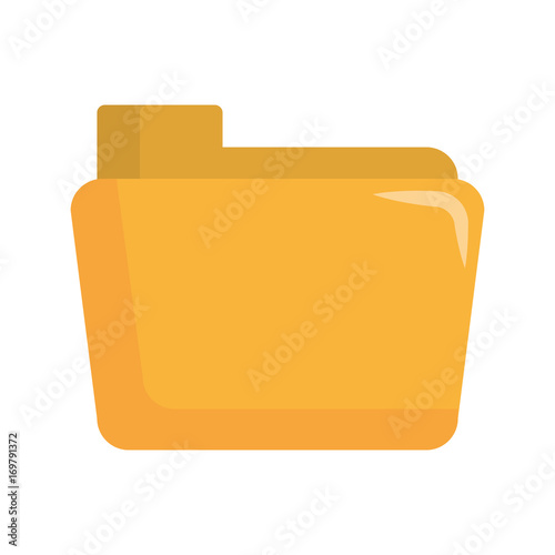 folder icon over white background vector illustration