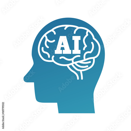 AI (artificial intelligence) icon.