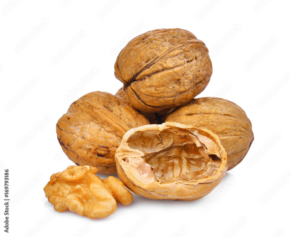 walnuts isolated on white background walnuts isolated on white background