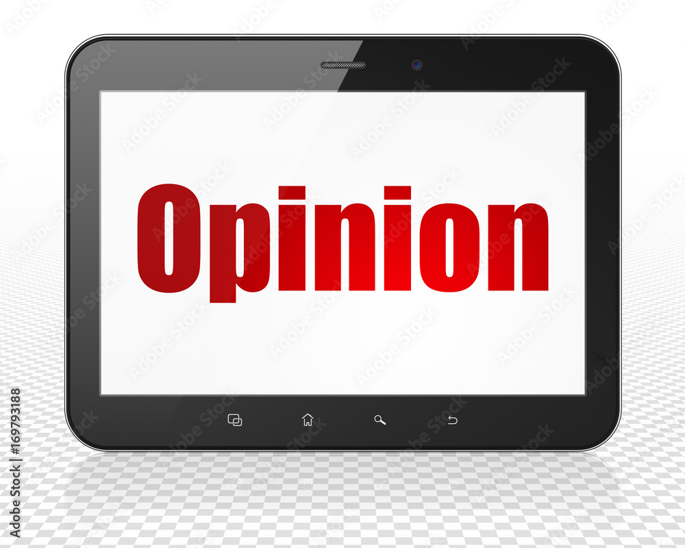 Marketing concept: Tablet Pc Computer with Opinion on display Marketing concept: Tablet Pc Computer with Opinion on display