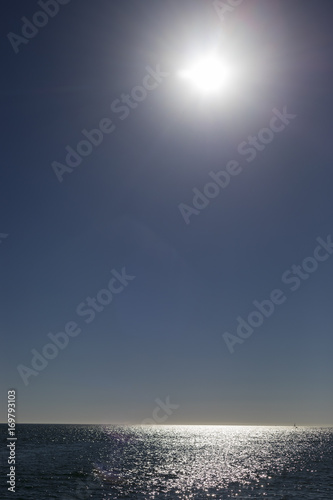 Sunny Horizon view over Atlantic Ocean