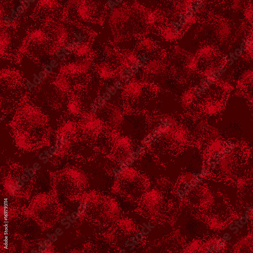 Red paint stains chaotic seamless pattern