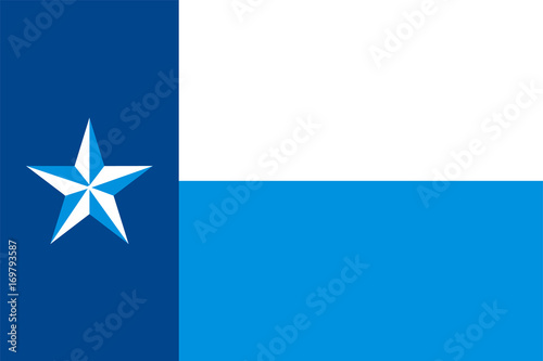 Vector flag of Dallas County, Texas, USA. 