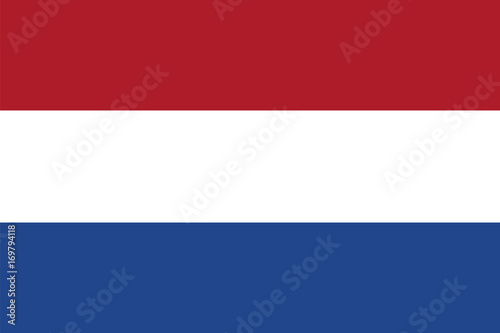 Vector flag of Netherlands. 