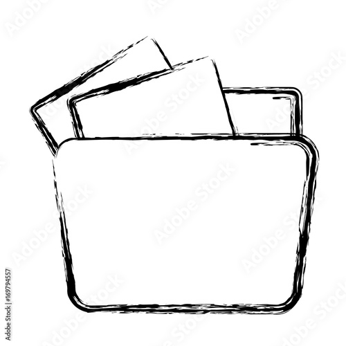 folder icon over white background vector illustration